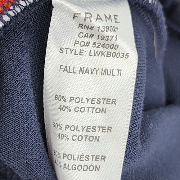 FRAME Blue and Red High Waisted Crop Track Ankle Pants Retro Women’s Size XS - Picture 5 of 6